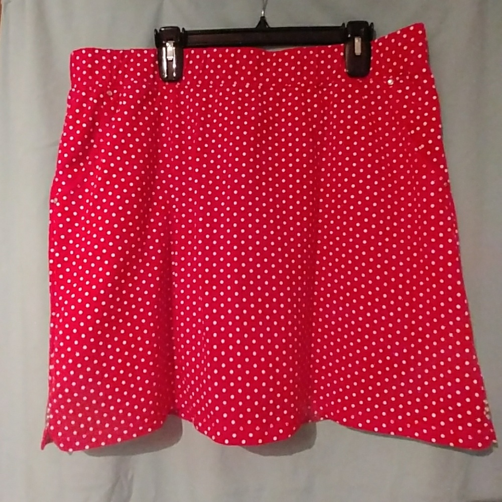 Quacker Factory polka-dot SKORT - 1X